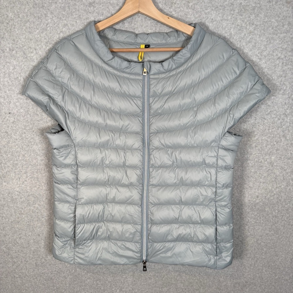 Cotes of London St Barts Down Puffer Vest Women's M GrayCap Sleeve Snap